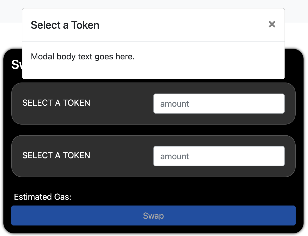 Token Modal